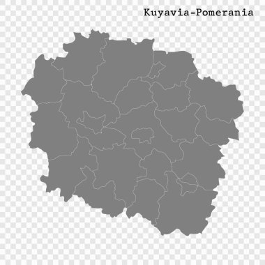 Polonya Voivodeship Yüksek Kaliteli harita