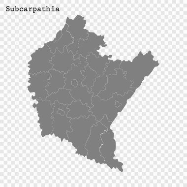 Polonya Voivodeship Yüksek Kaliteli harita