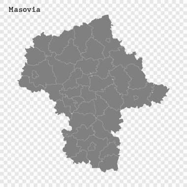 Polonya Voivodeship Yüksek Kaliteli harita
