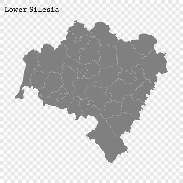 Mapa de alta calidad de Voivodato de Polonia — Vector de stock
