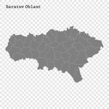 High Quality map is a region of Russia clipart