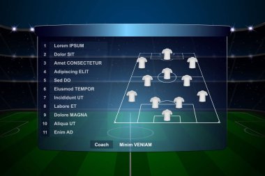 Futbol Puanı Yayın Grafik Şablonu