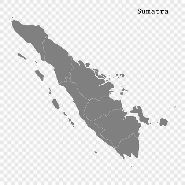 Peta kualitas tinggi adalah sebuah pulau di Indonesia - Stok Vektor