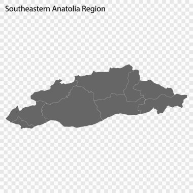Yüksek Kalite haritası Türkiye'nin bir bölgesidir
