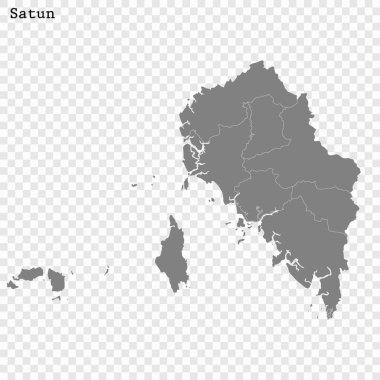 Yüksek Kalite haritası Tayland bir il