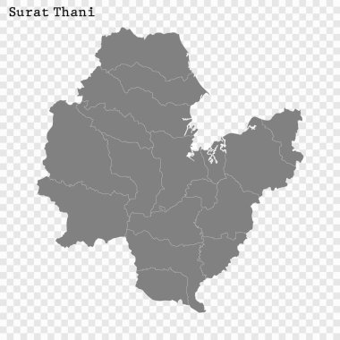 Yüksek Kalite haritası Tayland bir il