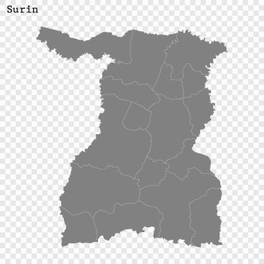 Yüksek Kalite haritası Tayland bir il