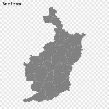 Yüksek Kalite haritası Tayland bir il