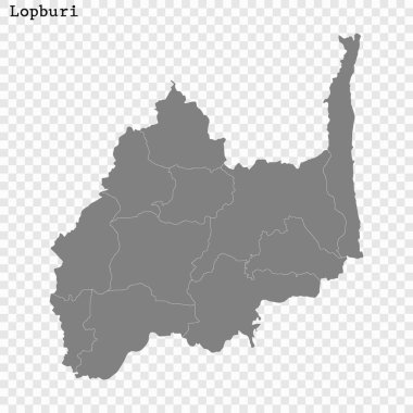 Yüksek Kalite haritası Tayland bir il
