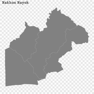 Yüksek Kalite haritası Tayland bir il