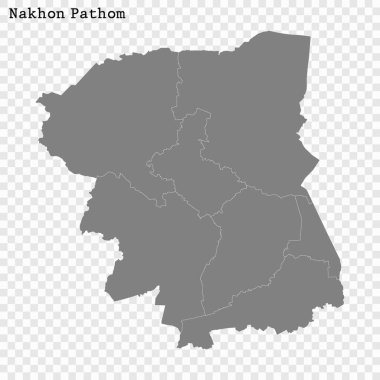 Yüksek Kalite haritası Tayland bir il
