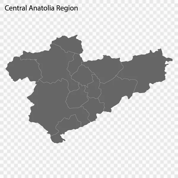 Qualitativ hochwertige Karte ist eine Region der Türkei — Stockvektor