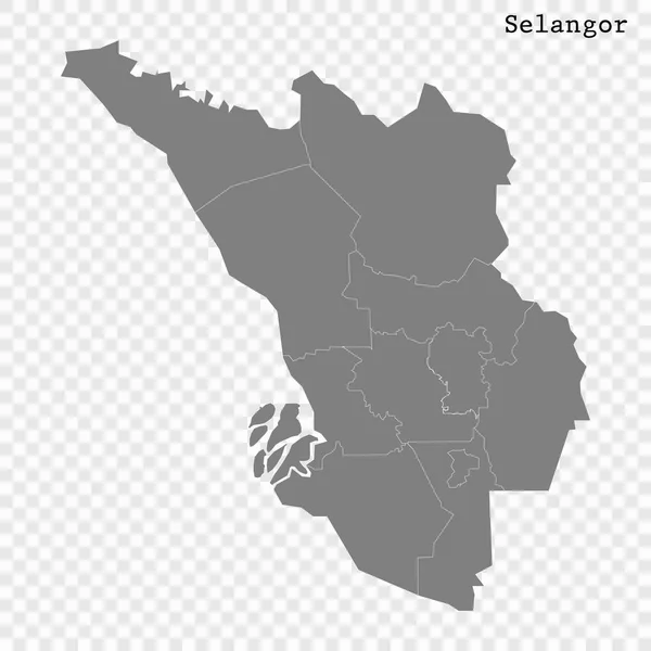 Carte de haute qualité est un état de Malaisie — Image vectorielle