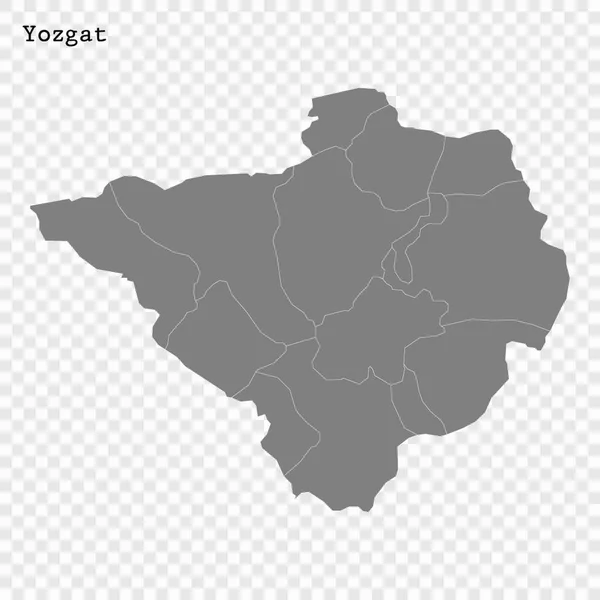 Mapa de Alta Calidad es una provincia de Turquía — Archivo Imágenes Vectoriales