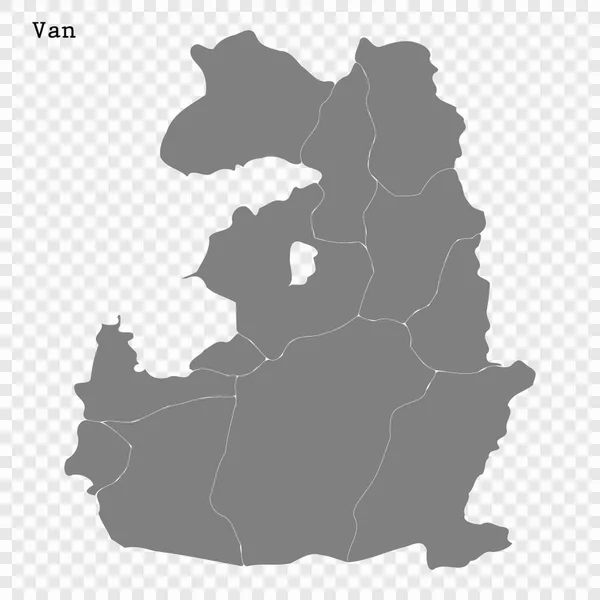 Carte de haute qualité est une province de Turquie — Image vectorielle
