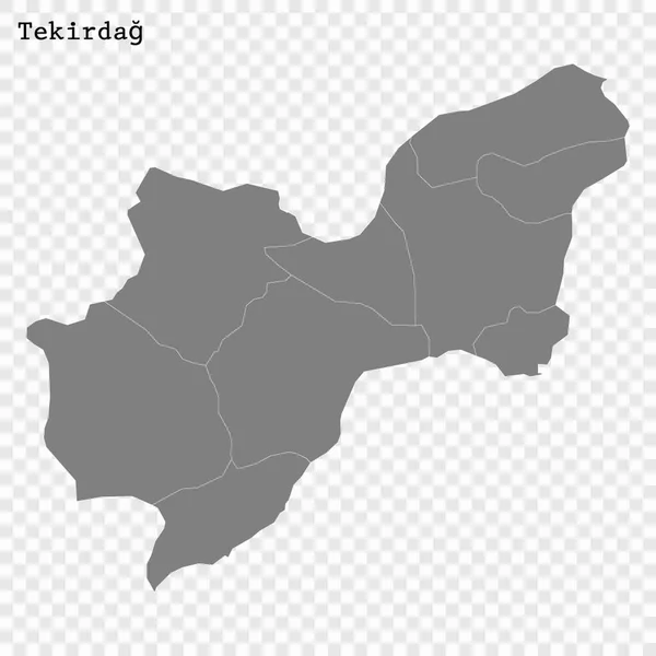 Mappa di alta qualità è una provincia della Turchia — Vettoriale Stock