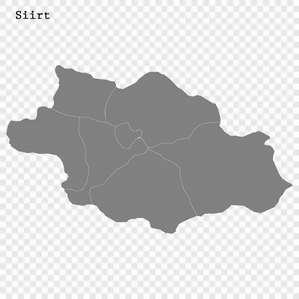 Mapa de Alta Calidad es una provincia de Turquía — Vector de stock