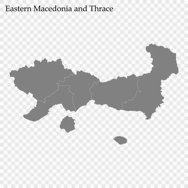 Hoge kwaliteit kaart van de regio van Griekenland — Stockvector