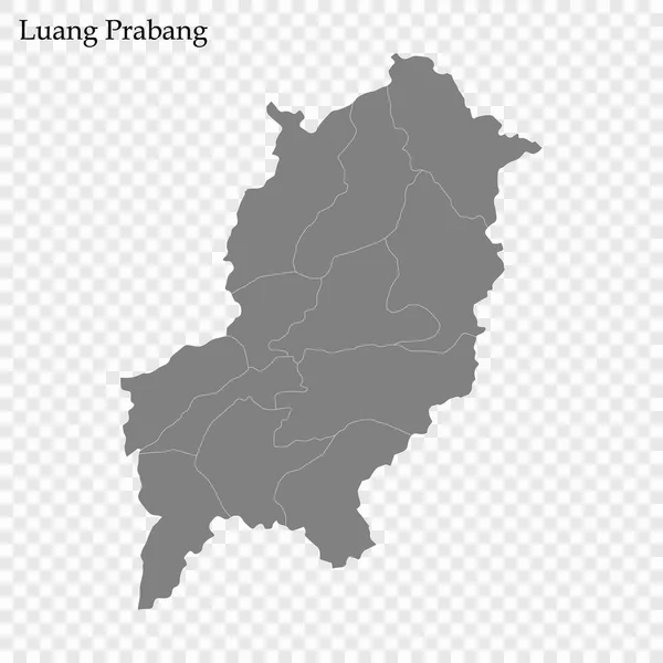 Χάρτης υψηλής ποιότητας της επαρχίας του Λάος — Διανυσματικό Αρχείο