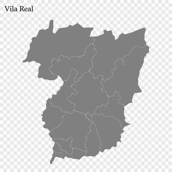 Mapa de alta calidad es una región de Portugal — Vector de stock