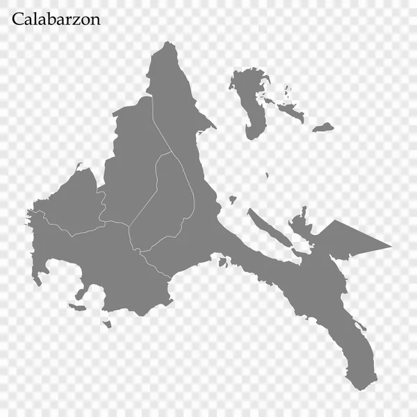 Mapa de alta calidad de la región de Filipinas — Vector de stock