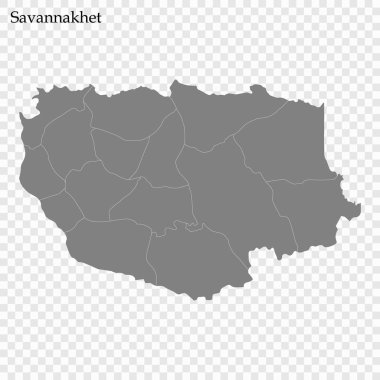Laos ilinin yüksek kalite haritası