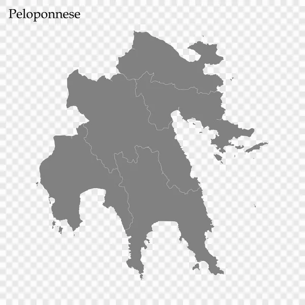 Qualitativ hochwertige Karte der Region Griechenland — Stockvektor