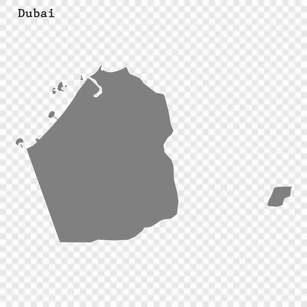 Hochwertige Karte ist ein Emirat vereinigter arabischer Emirate — Stockvektor