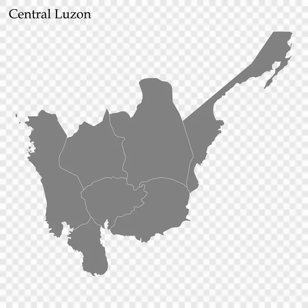 Mapa de alta calidad de la región de Filipinas — Vector de stock