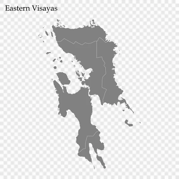 Hochwertige Karte der Region der Philippinen — Stockvektor