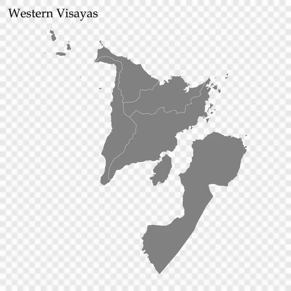 Hochwertige Karte der Region der Philippinen — Stockvektor