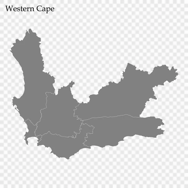 高品質のマップは南アフリカの州です — ストックベクタ