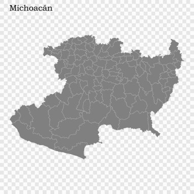 Yüksek Kalite haritası Meksika eyaletidir