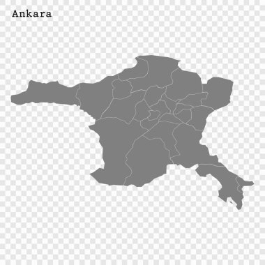 Yüksek Kalite haritası Türkiye'nin bir ilidir