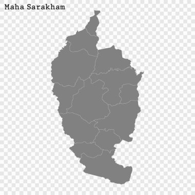 Yüksek Kalite haritası Tayland bir il