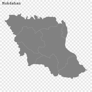 Yüksek Kalite haritası Tayland bir il