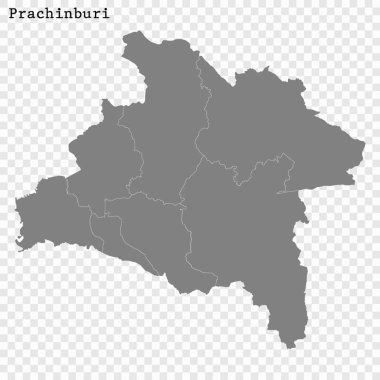Yüksek Kalite haritası Tayland bir il