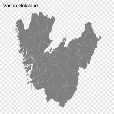 High Quality map is a county of Sweden clipart