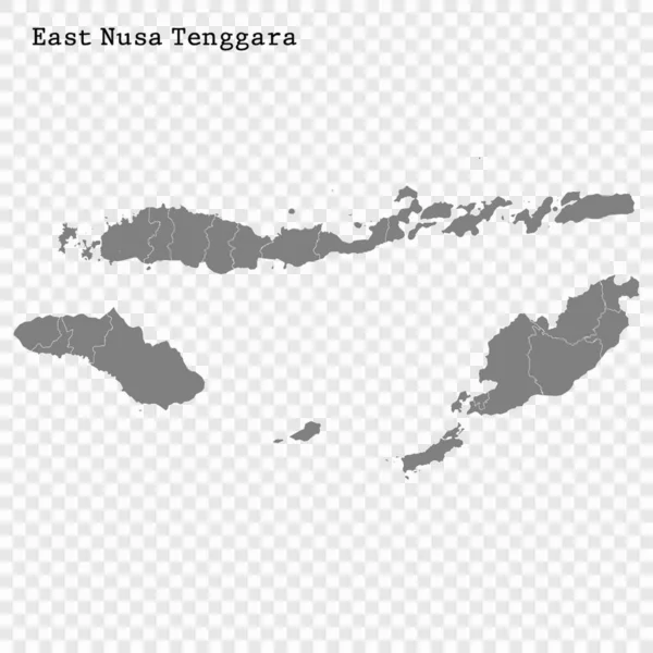 Mapa de Alta Calidad es una provincia de Indonesia — Archivo Imágenes Vectoriales