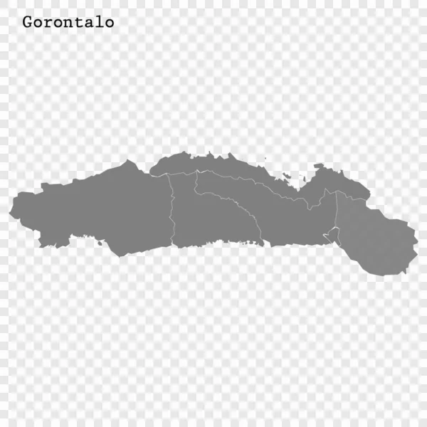 Mapa de Alta Calidad es una provincia de Indonesia — Vector de stock