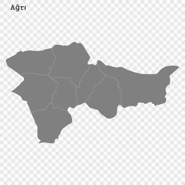 Mapa de Alta Calidad es una provincia de Turquía — Archivo Imágenes Vectoriales