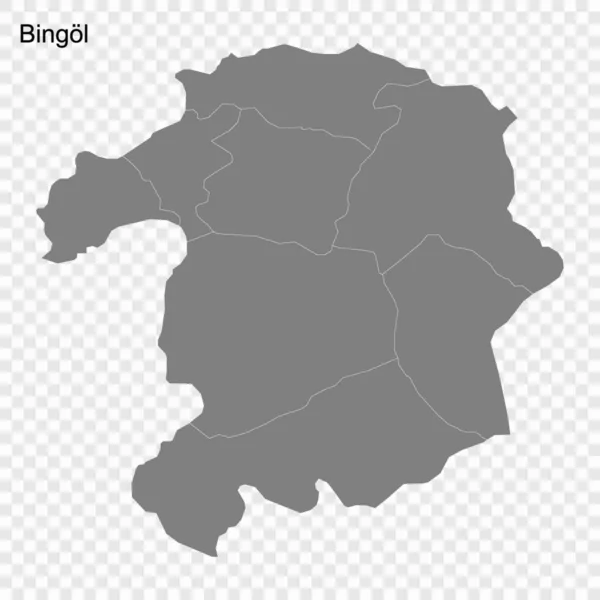 Mapa de Alta Calidad es una provincia de Turquía — Archivo Imágenes Vectoriales