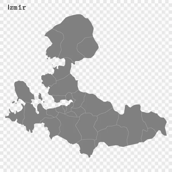 Mapa de Alta Calidad es una provincia de Turquía — Archivo Imágenes Vectoriales