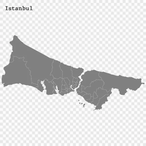 Mapa de alta qualidade é uma província da Turquia — Vetor de Stock