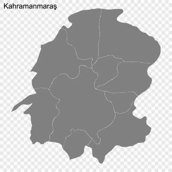 Mapa de Alta Calidad es una provincia de Turquía — Archivo Imágenes Vectoriales