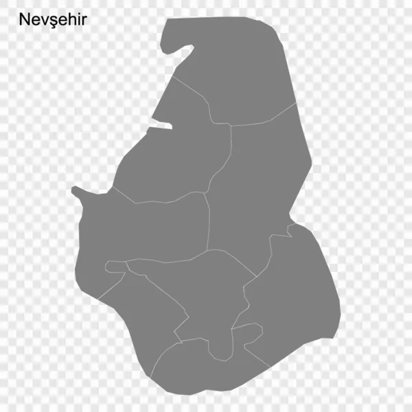 Карта высокого качества - провинция Турции — стоковый вектор