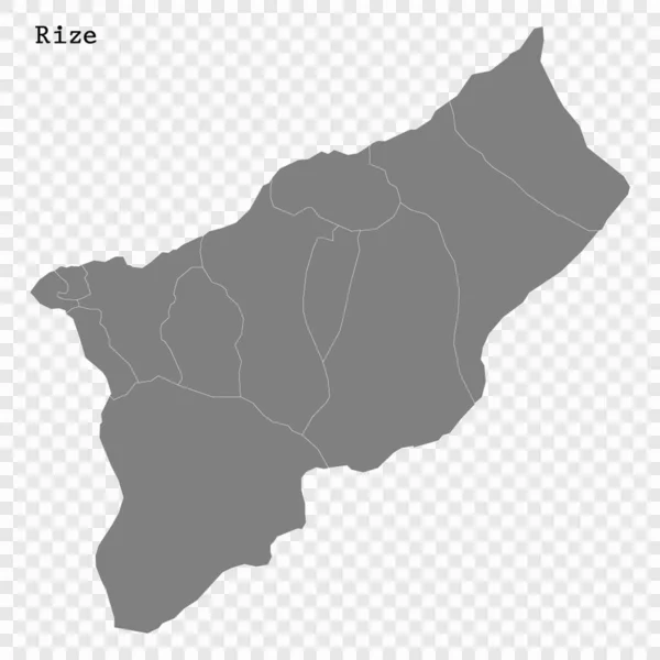 Mapa de Alta Calidad es una provincia de Turquía — Archivo Imágenes Vectoriales