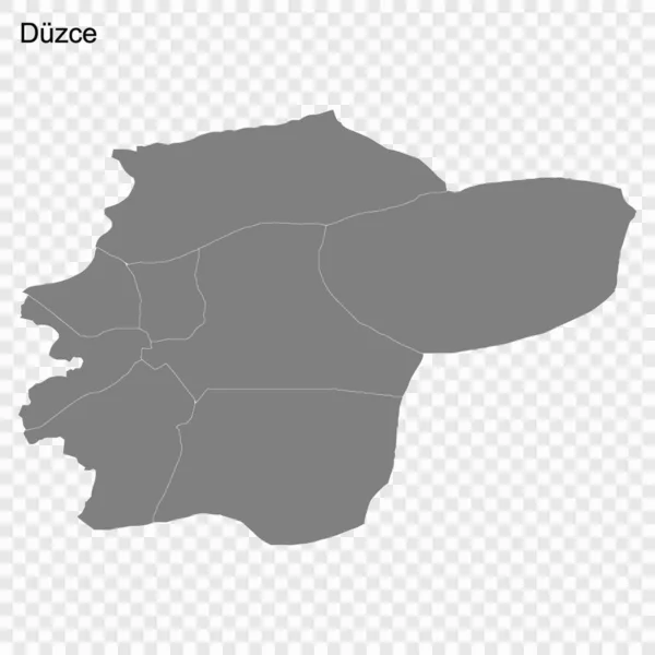 Mapa de Alta Calidad es una provincia de Turquía — Archivo Imágenes Vectoriales