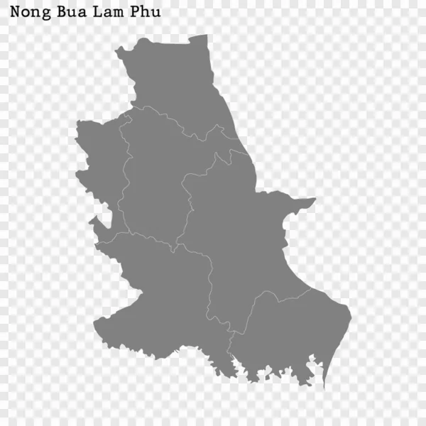 Mapa de alta qualidade é uma província da Tailândia —  Vetores de Stock