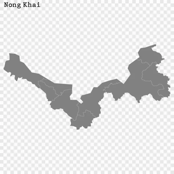 Mapa de alta qualidade é uma província da Tailândia —  Vetores de Stock
